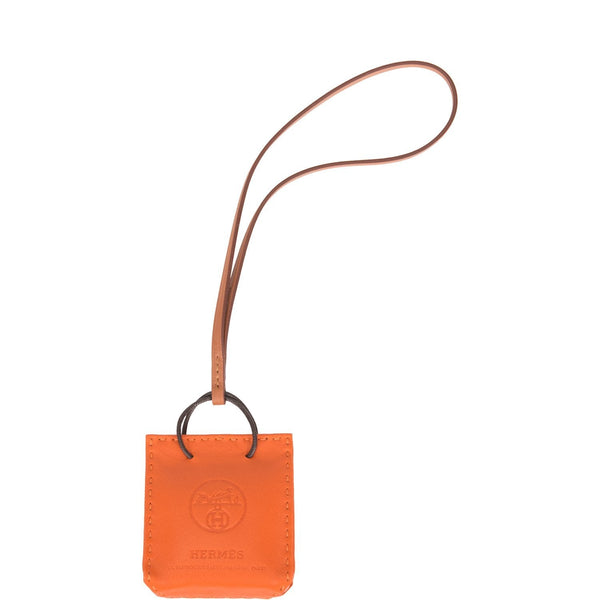 Hermes, Accessories, Hermes Sac Orange Shopper Type Bag Charm Anumiro  Rose Mexico Y Stamp