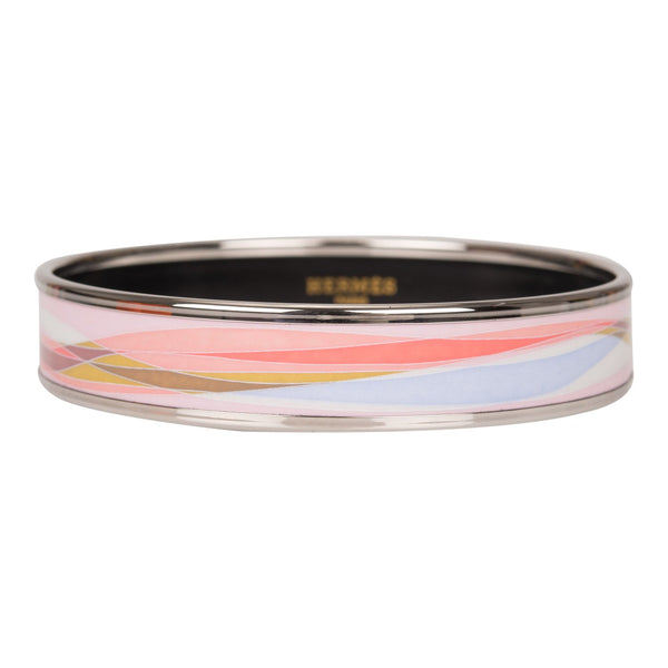 Hermes Enamel Printed Narrow Les Cannes Bracelet