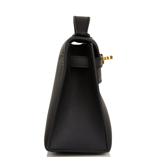 Hermès Kelly Mini Pochette Black Swift leather Gold Hardware - 2020, Y
