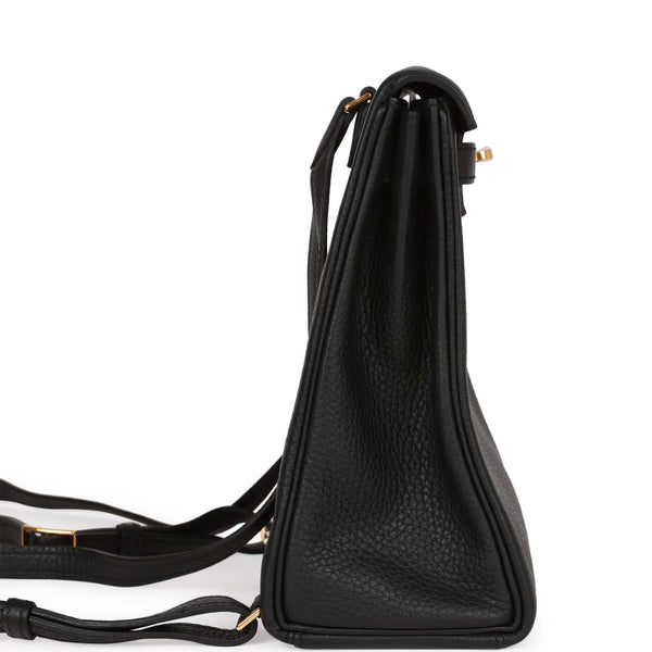 Hermes Kelly Ado Backpack Black Clemence Gold Hardware – Madison