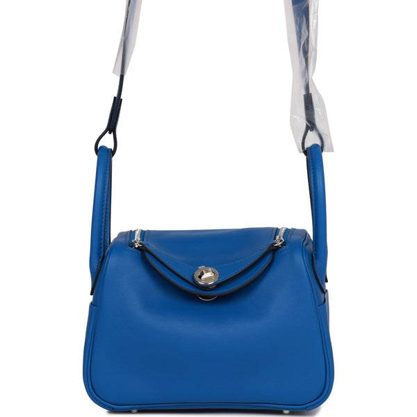 Hermès Mini Lindy Bleu France Swift Verso Bleu Indigo Palladium Hardware -  Luxury Shopping