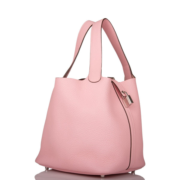 Hermes Picotin Lock 22 Bag 3Q Rose Sakura Clemence SHW