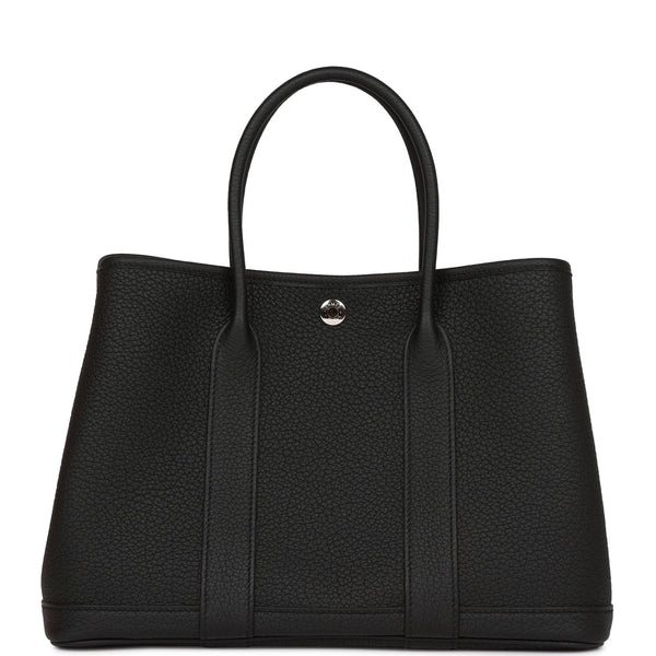 Hermes Bag Garden Party 30 Bag Black / Vache Country Leather Palladium –  Mightychic