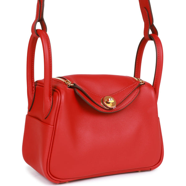 Hermes Lindy 26 Verso Swift Calfskin Rouge de Coeur/Rouge Piment PHW | Hermes Bags