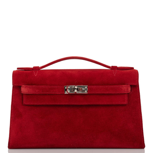 Hermes Kelly Pochette Rose D'Ete Swift Palladium Hardware – Madison Avenue  Couture