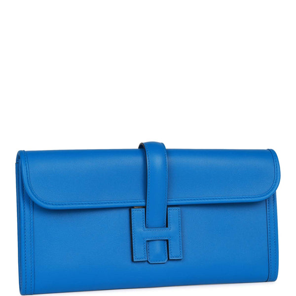 Jige leather wallet Hermès Blue in Leather - 23654434