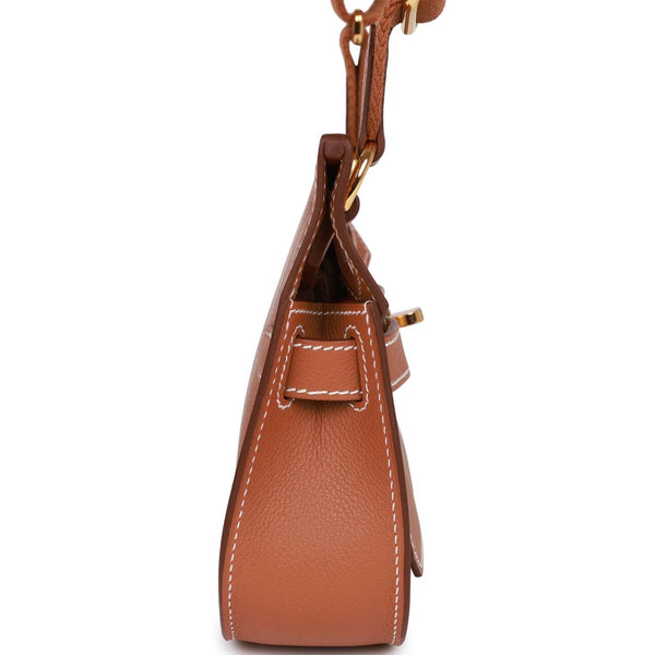 HERMÈS Jypsiere Mini shoulder bag in Mauve Pale Evercolor leather