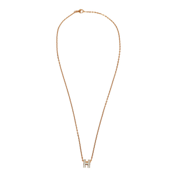 Hermes Rose Dragee Mini Pop H Pendant Necklace – Madison Avenue Couture