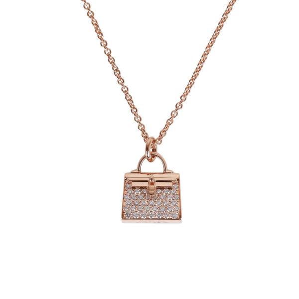 Louis Vuitton Diamond White Gold Padlock Charm Pendant