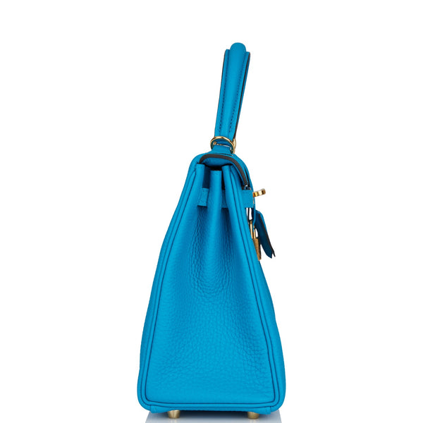 HERMES Togo Kelly Retourne 25 Bleu Zanzibar 1255874