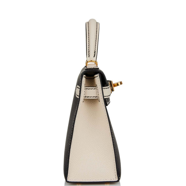 Hermes HSS Kelly Sellier 20 Black and Gris Perle Chevre Mysore Gold Ha –  Madison Avenue Couture