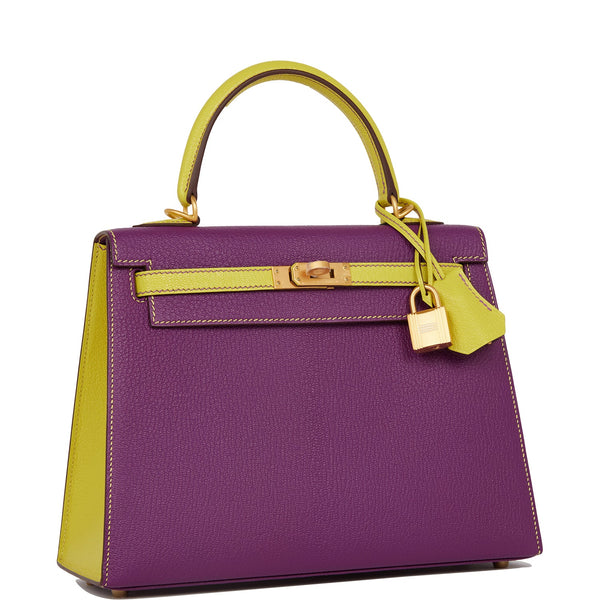 Hermès HSS Birkin 30 Lime & Anemone Chevre leather Gold Hardware