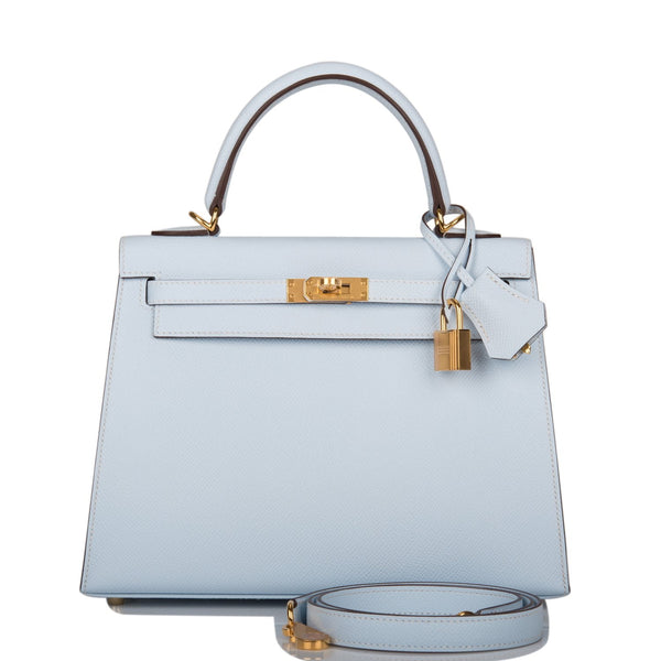 HERMES Epsom Kelly Sellier 25 Bleu Paradis 311320