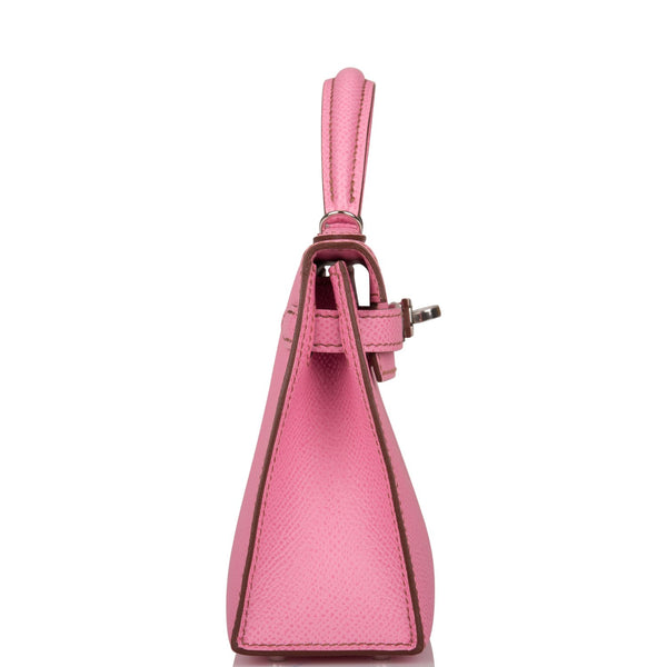 Hermès Kelly 20 Mini II Sellier 5P Bubblegum Pink Epsom Palladium Hard