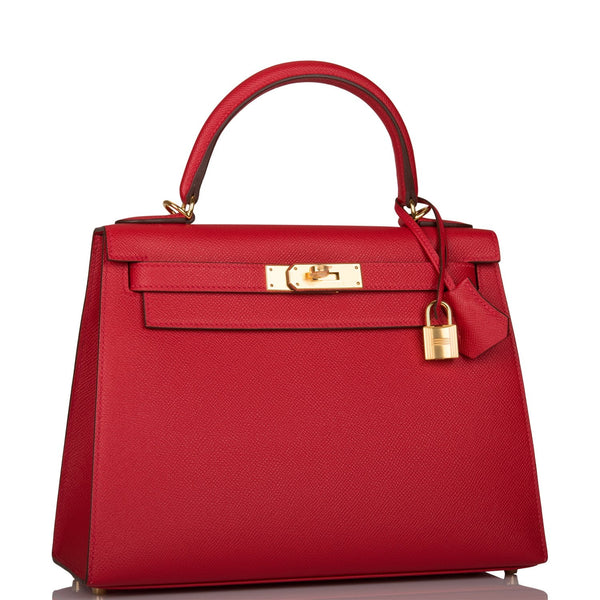 Hermes Kelly 28 Casaque Sellier Bag Rouge de Coeur/Rose Extreme Limite –  Mightychic