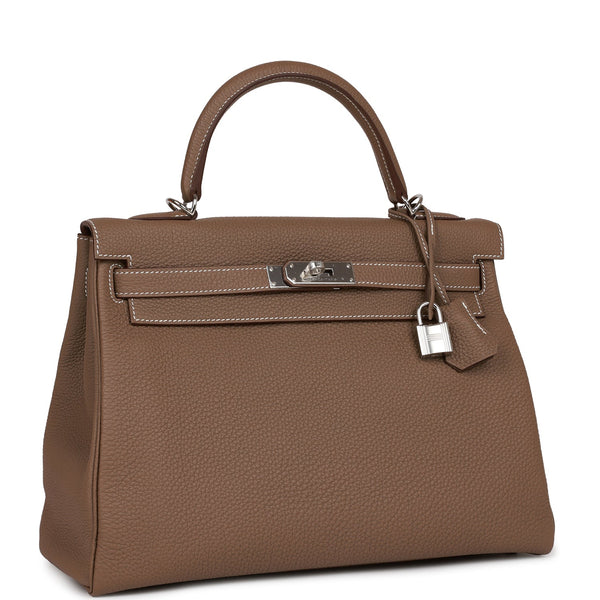 Ginza Xiaoma - Super value Kelly 32 in Etoupe Togo leather