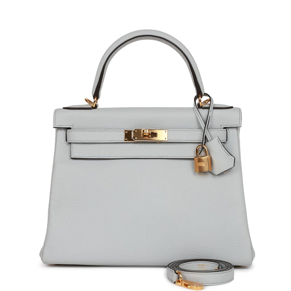 Hermes Kelly Bag Color Blocking Clemence Leather Gold Hardware In