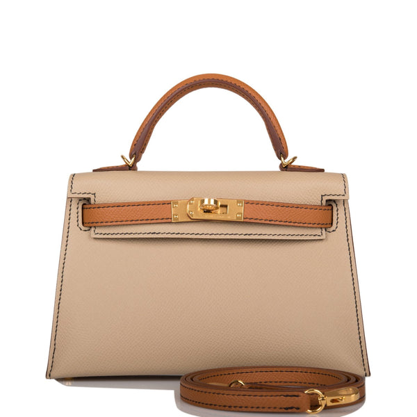 HERMÈS Verrou Clutch21 in Gold Epsom leather with Gold hardware