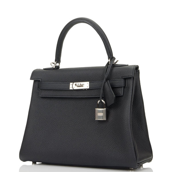 HERMES Togo Kelly Retourne 25 Black 1298760