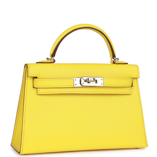 Hermes Kelly Danse Jaune Citron Ostrich GHW