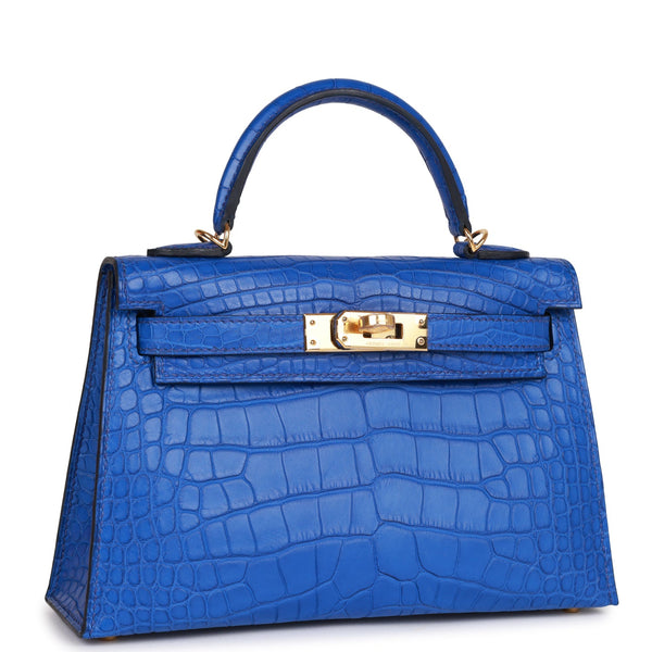 Hermès Kelly Danse Blue Colvert Matte Alligator with Gold Hardware - 2