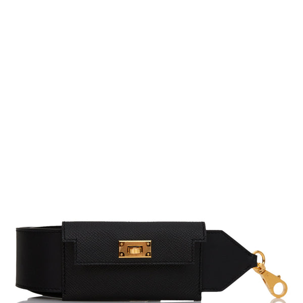 Hermes Black Bandouliere Kelly Pocket - Vintage Lux