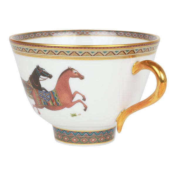 Hermes Cheval d'Orient tea cup and saucer Porcelain Set of Two 23cl at  1stDibs