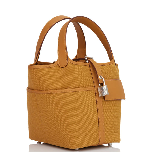 Hermès Khaki Canvas Carrying Bag For Dogs Palladium Hardware, 2022