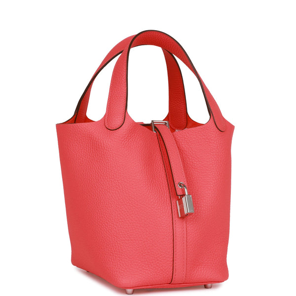 Hermes Picotin MM Taurillon Clemence Rose Texas Bag Women's Handbag Y in  2023