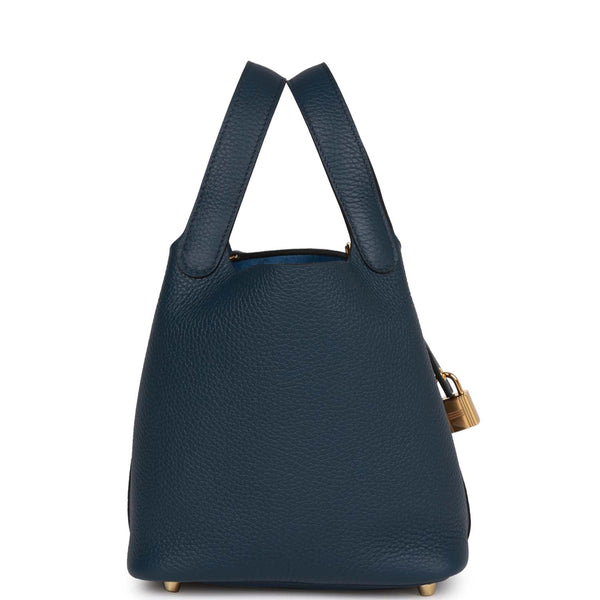 Hermès Picotin Lock 18 bag $2,875 Bleu De Prusse Clemence US