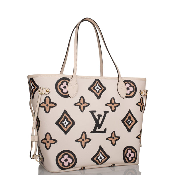 Louis Vuitton Neverfull MM Wild at Heart Tote Animal Cream New Authentic  NIB