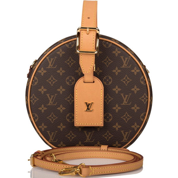 Louis Vuitton Tan Calfskin Leather Catogram Petite Boite Chapeau Bag