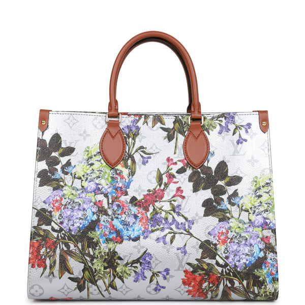 Louis Vuitton, Bags, Louis Vuitton Limited Edition Garden Capsule Silver  Floral Monogram Onthego Mm