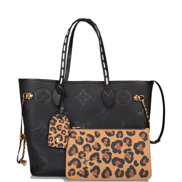 Louis Vuitton Cheetah Leopard Monogram Wild at Heart Neverfull Pochette  MM/GM Leather ref.349007 - Joli Closet