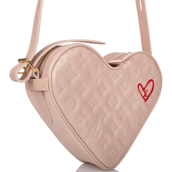 Louis Vuitton Heart Bag on Chain Fall in Love red leather mini leather LV  bag