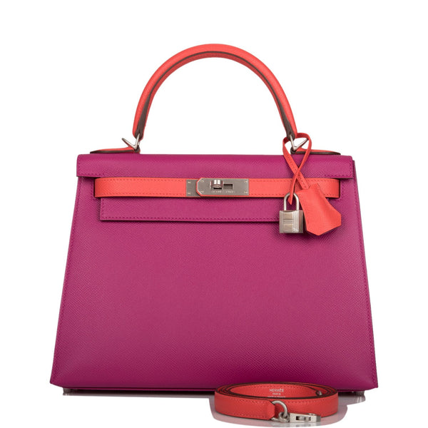 Hermes Sac a Depeches 27 Bag HSS Electric Blue / Rose Jaipur Epsom  Gold-Limited-Edition
