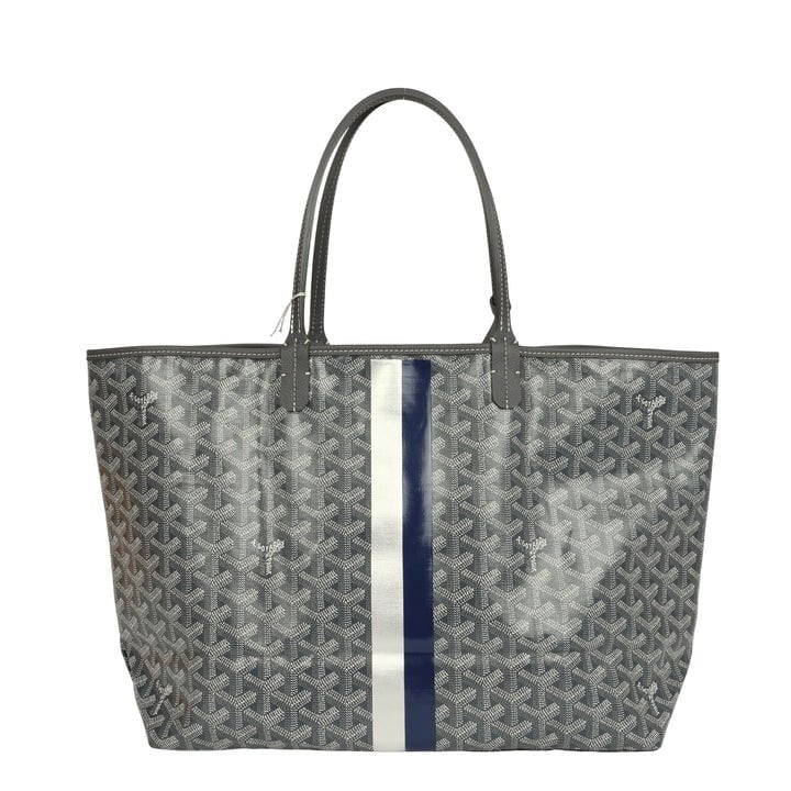 Goyard Goyardine Canvas Grey Hand-Painted Saint Louis PM Tote Palladiu
