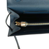 Hermes Kelly Wallet To Go Bleu De Prusse Evercolor Gold Hardware