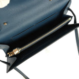 Hermes Kelly Wallet To Go Bleu De Prusse Evercolor Gold Hardware