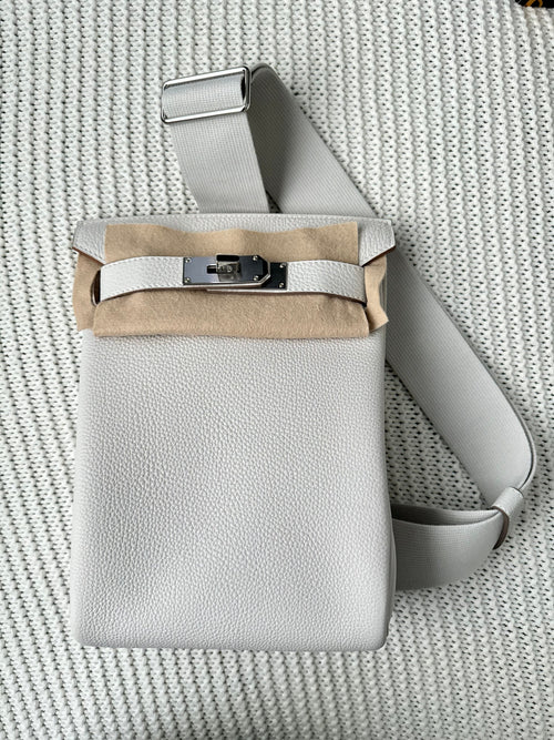 Hermes Hac A Dos Gris Perle PHW PM