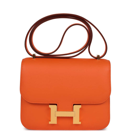 Hermès Birkin Bag in orange now available at SECONDELLA
