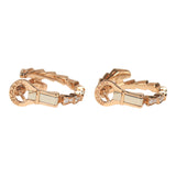 Bvlgari Serpenti Viper Earrings 18K Rose Gold Hardware & Diamonds - Thumbnail View 3