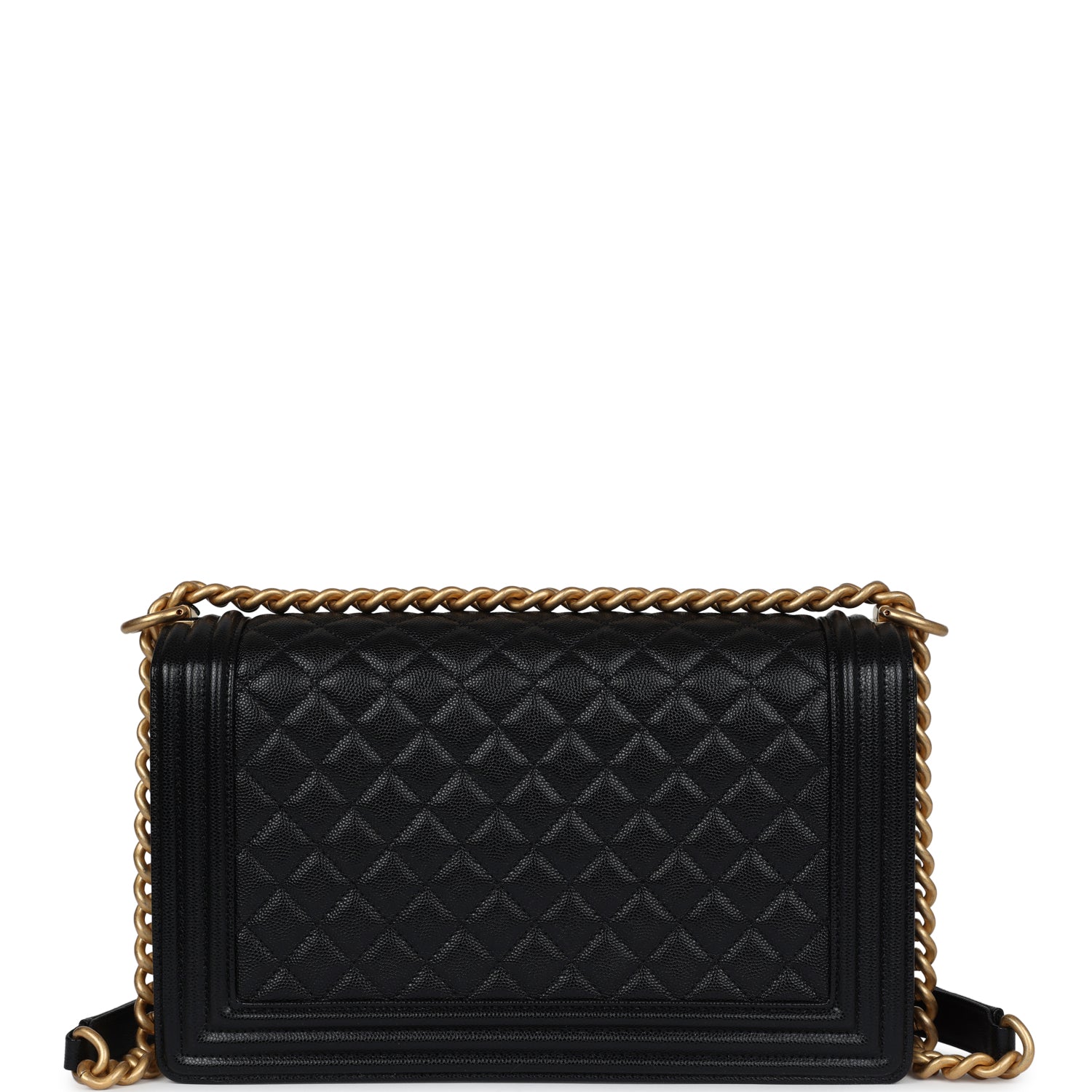 BOY BAG MEDIUM 25 BLACK CAVIAR GOLD HARDWARE