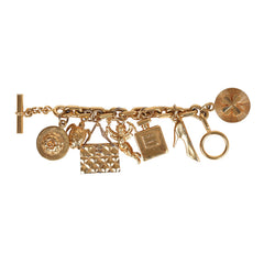 Vintage Chanel 24K Gold Plated Lucky Charms Bracelet