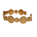 Vintage Chanel Coin Cuff Bracelet Gold Hardware