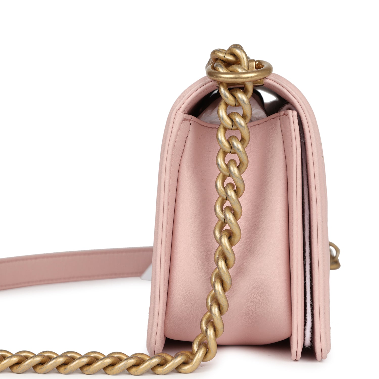 BOY BAG MEDIUM 25 IN PINK NUDE CALFSKIN