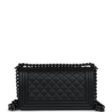 Chanel Medium Boy Bag SO Black Calfskin Black Hardware