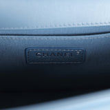 Chanel Medium Boy Bag Blue Lambskin Ruthenium Hardware