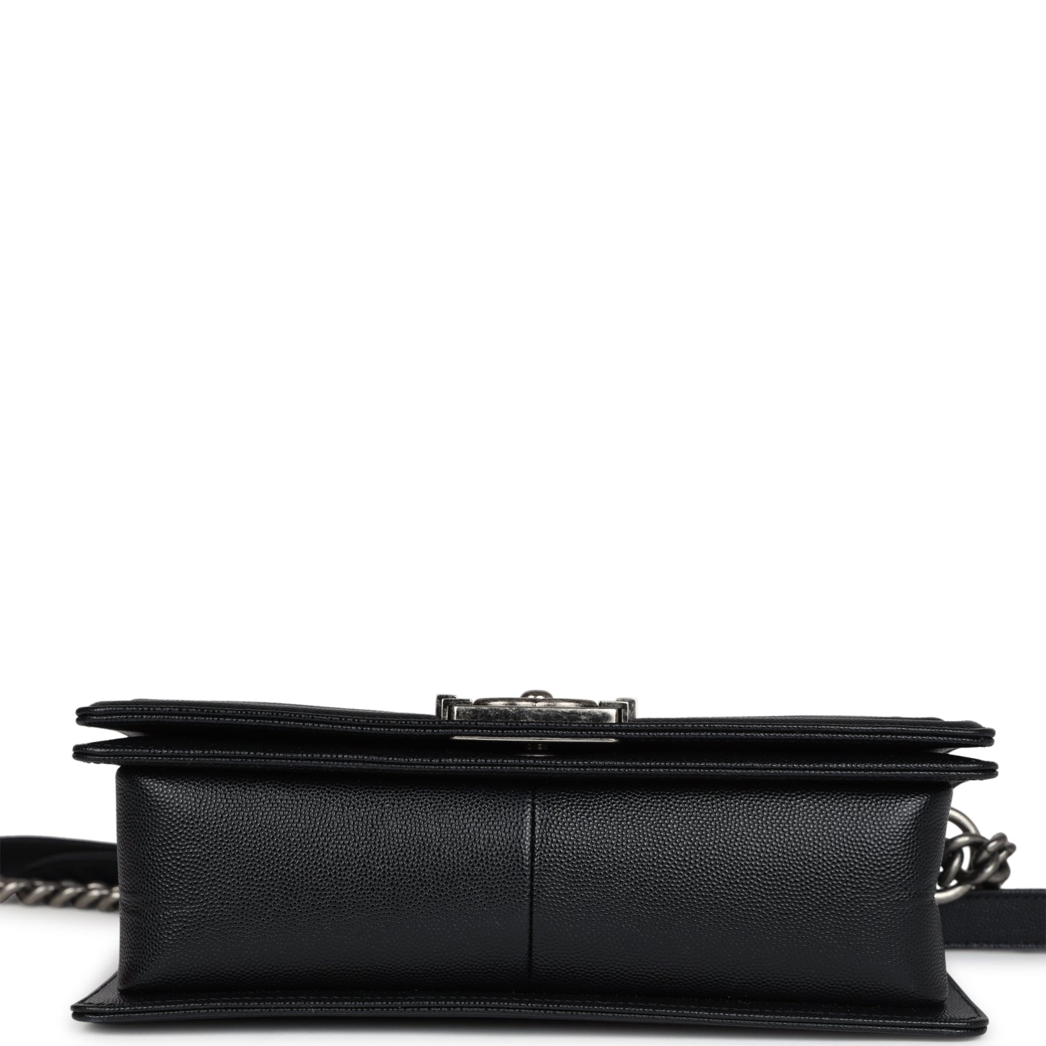 BOY BAG MEDIUM 25 BLACK CAVIAR RUTHENIUM HARDWARE