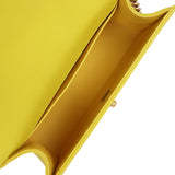 Chanel Medium Chevron Boy Bag Yellow Grained Calfskin Brushed Gold Hardware - Thumbnail View 8